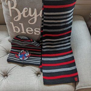 Marvel Boys Spider-Man Knit Cuff Beanie with Scarf Set One Size  Youth, Age 5-11